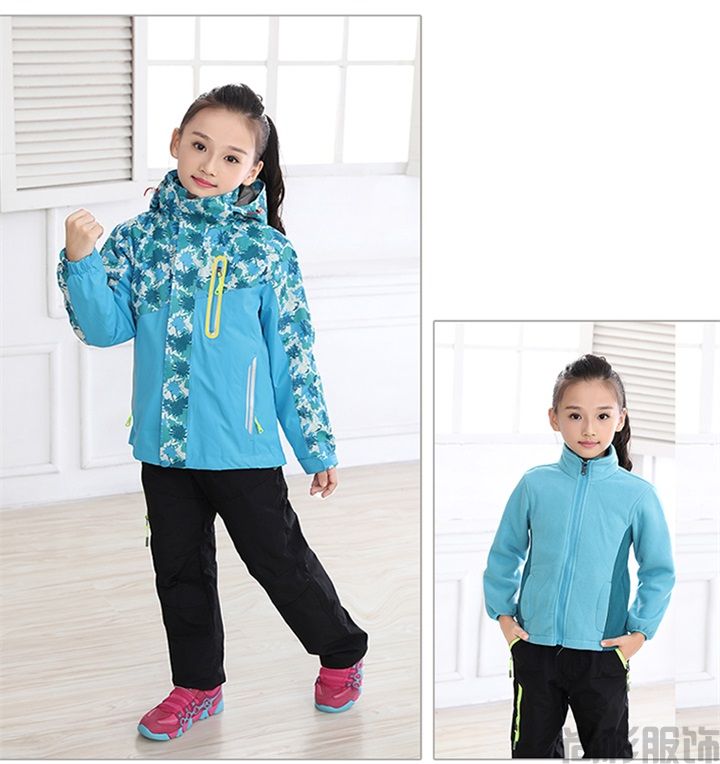 兒童兩件套沖鋒衣滑雪服(圖3) 兒童兩件套沖鋒衣滑雪服(圖3)
