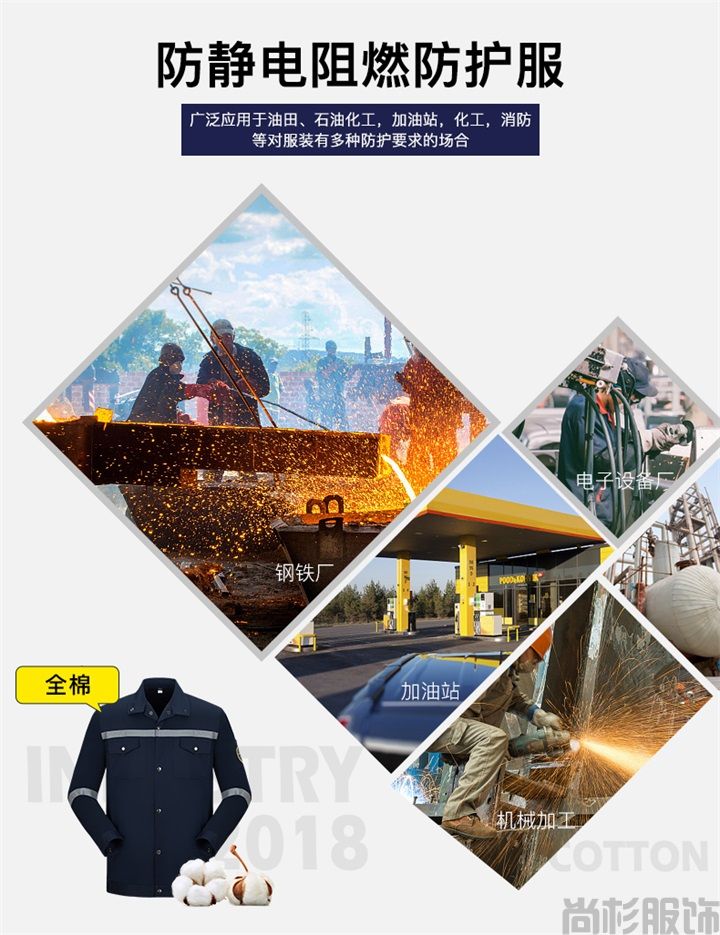 全棉防靜電阻燃服定制定做SA15(圖4) 全棉防靜電阻燃服定制定做SA15(圖4)